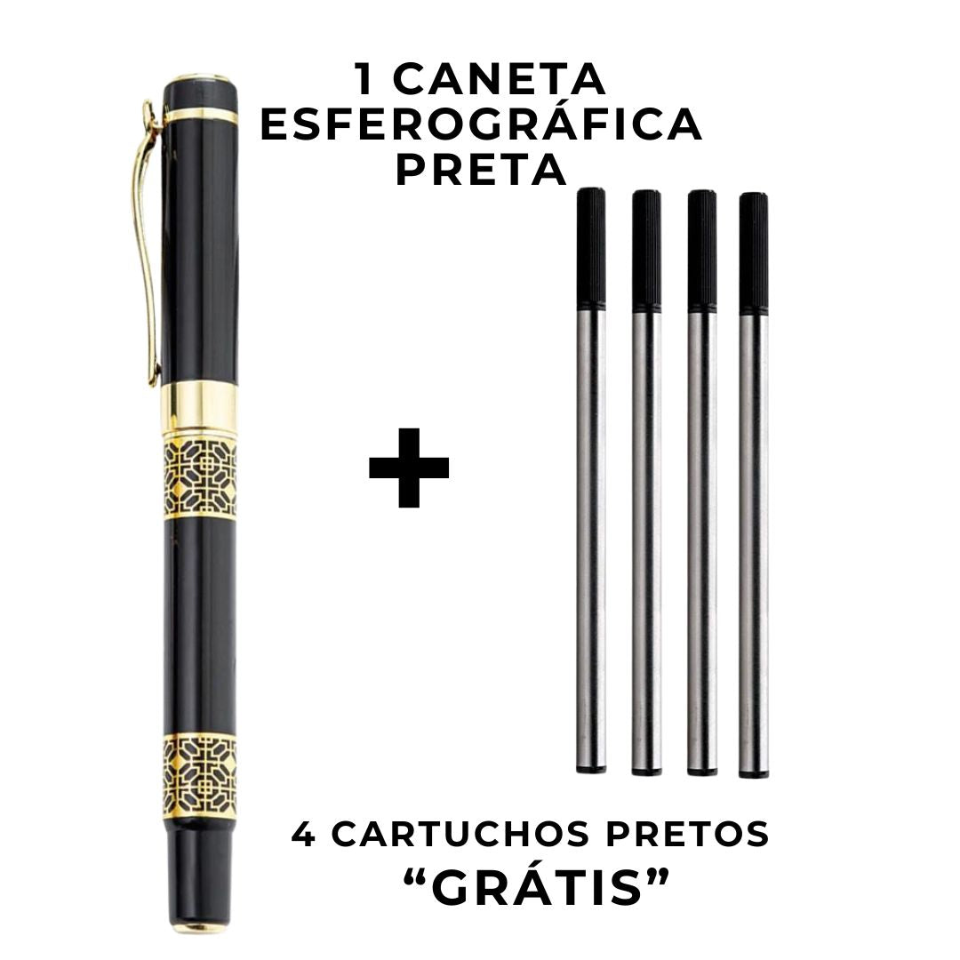 Caneta Esferográfica Retrô possui especificações de primeira linha: a ponta da caneta é feita de aço inoxidável, com ótima ponta para escrita de 0,5 mm. A construção metálica é aprimorada com um design exclusivo de textura de madeira, proporcionando uma experiência de escrita incomparável. Calculada cuidadosamente para um equilíbrio ideal, esta caneta esferográfica é perfeita para longos períodos de escrita.