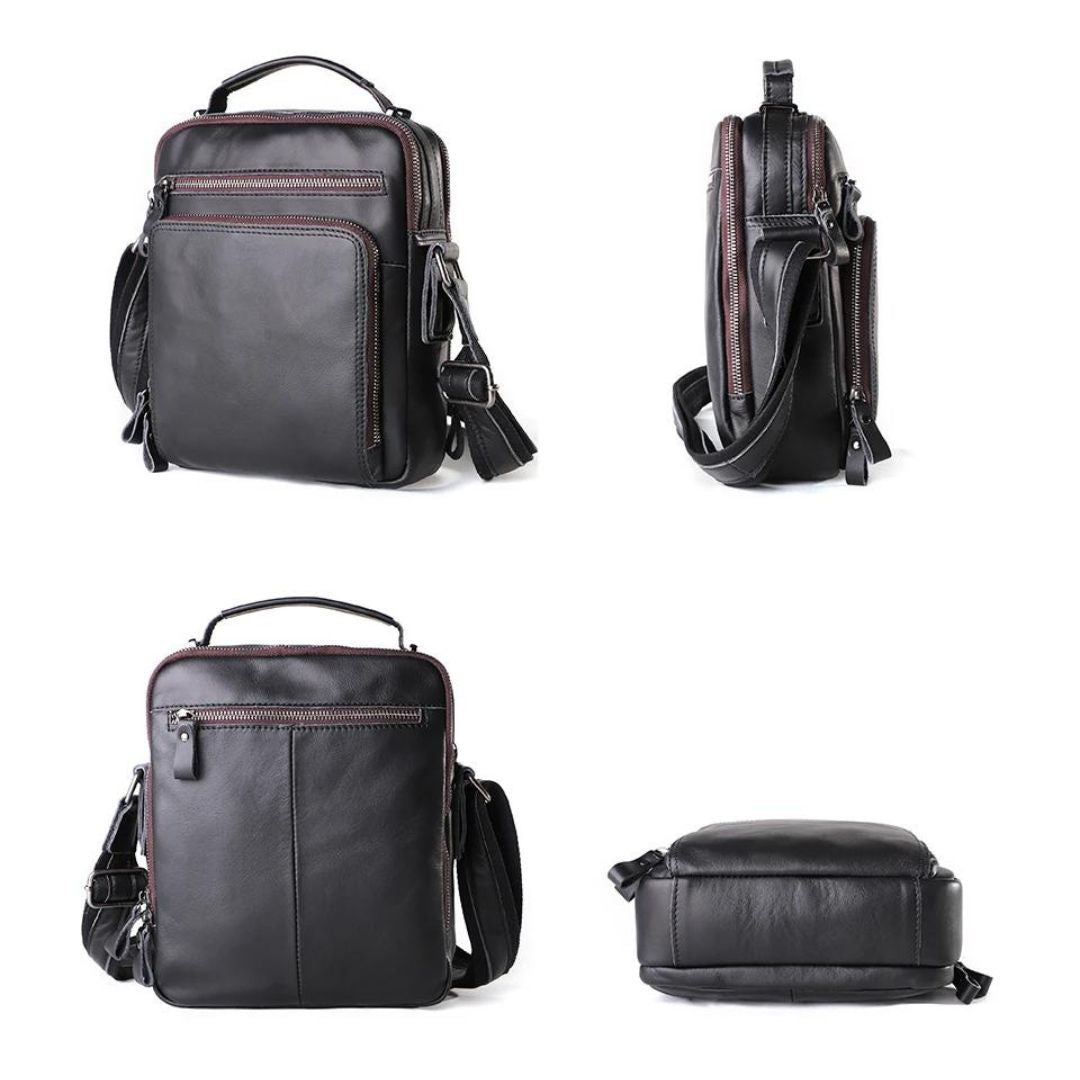 Reviva o estilo clássico com nossa Bolsa de Ombro Casual Vintage em Couro Genuíno. Combinando o charme do vintage com a funcionalidade contemporânea, esta bolsa é a escolha ideal para quem busca versatilidade e elegância em um acessório. Feita com materiais de alta qualidade, como couro genuíno e forro de poliéster durável, esta bolsa não só adiciona um toque de sofisticação ao seu visual, mas também oferece praticidade para o dia a dia.