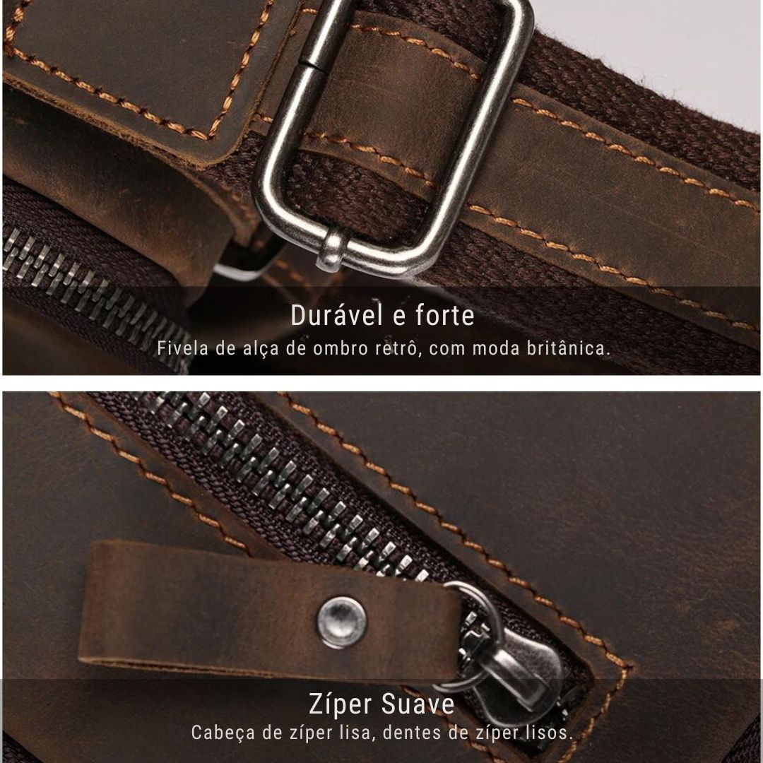 Reviva o estilo clássico com nossa Bolsa de Ombro Casual Vintage em Couro Genuíno. Combinando o charme do vintage com a funcionalidade contemporânea, esta bolsa é a escolha ideal para quem busca versatilidade e elegância em um acessório. Feita com materiais de alta qualidade, como couro genuíno e forro de poliéster durável, esta bolsa não só adiciona um toque de sofisticação ao seu visual, mas também oferece praticidade para o dia a dia.