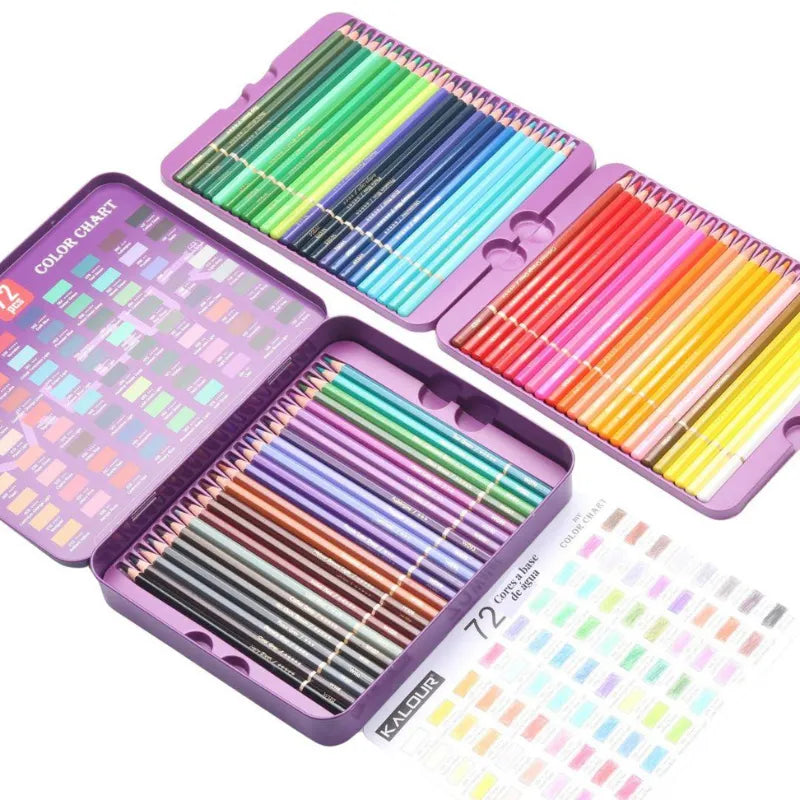 Lápis aquarela profissional Conjunto de lápis aquarela 72 cores Lápis solúvel em água Ferramentas de desenho aquarela Lápis de cor vibrante para aquarela Lápis Aquarela Profissional: Cores Vibrantes e Duradouras Conjunto de 72 Cores para Resultados Profissionais Descubra a Magia da Aquarela com Lápis Solúveis em Água Controle e Suavidade no Desenho Artístico Eleve Suas Criações com Lápis Aquarela de Alta Qualidade