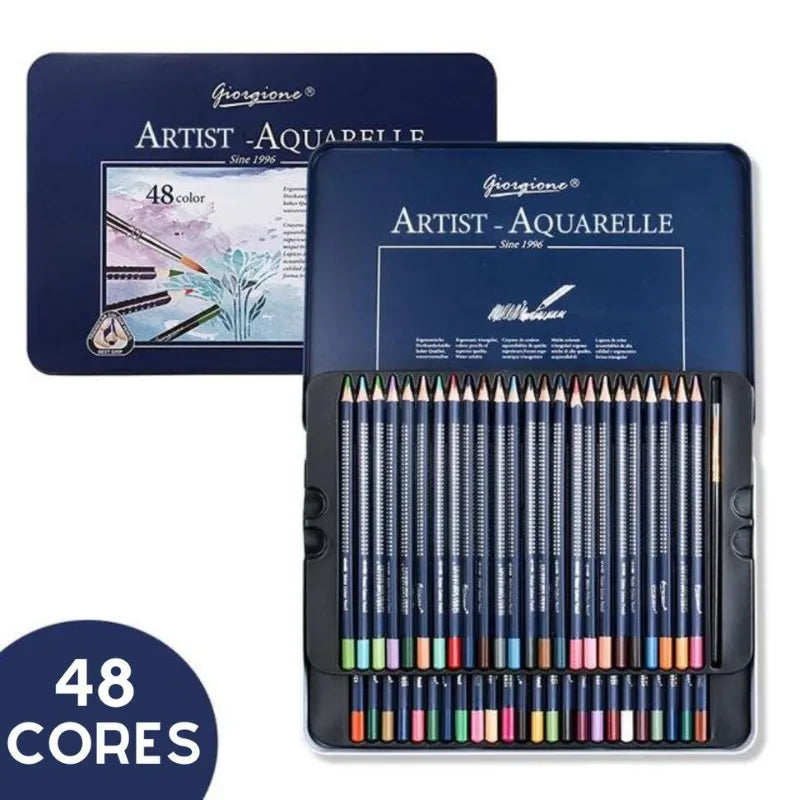 Conjunto Profissional de Lápis Aquarela: Cores Vibrantes e Precisão Lápis de Aquarela para Obras Artísticas Profundas Explore Sua Criatividade com Cores Envolventes Qualidade Premium para Artistas Exigentes Eleve Sua Arte com o Conjunto de Lápis Aquarela, Conjunto de lápis aquarela Lápis de aquarela profissional Cores vibrantes para arte Lápis de qualidade premium Ferramentas para artistas