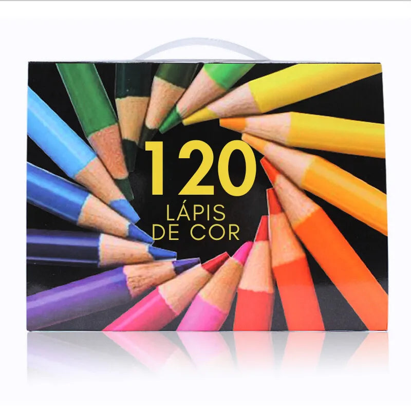 Caixa de Lápis de Cor Arco-íris Conjunto Completo de 120 Cores Lápis de Cor para Artistas Cores Vibrantes e Durabilidade Lápis de Cor com Embalagem Prática, Lápis de cor arco-íris Conjunto de lápis de cor 120 cores Lápis de cor de madeira Lápis de cor solúvel em pastilha Lápis de cor para artistas