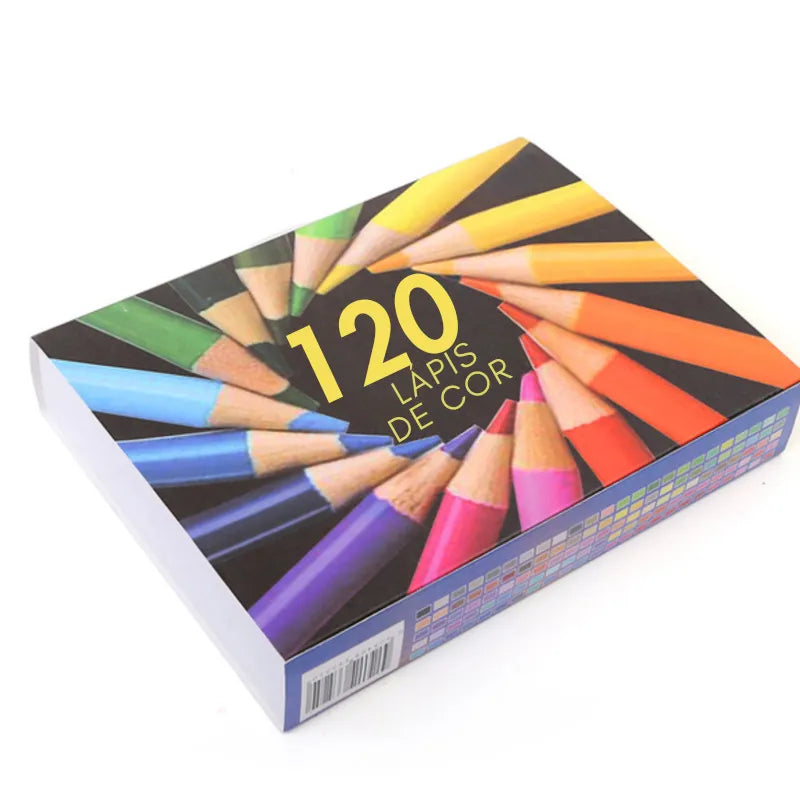 Caixa de Lápis de Cor Arco-íris Conjunto Completo de 120 Cores Lápis de Cor para Artistas Cores Vibrantes e Durabilidade Lápis de Cor com Embalagem Prática, Lápis de cor arco-íris Conjunto de lápis de cor 120 cores Lápis de cor de madeira Lápis de cor solúvel em pastilha Lápis de cor para artistas