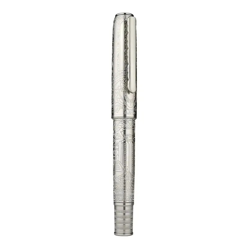 Caneta Tinteiro Decorada: Elegância em Cada Traço Caneta de Iraurita com Ponta Extra Fina de 0,38 mm Design Sofisticado para Amantes da Escrita Manual Caneta Tinteiro Decorada: Estilo e Versatilidade Escreva com Precisão e Beleza, Caneta tinteiro decorada Caneta de metal com ponta de iraurita Caneta de ponta fina 0,5 mm Caneta de escrita sofisticada Caneta de design elegante