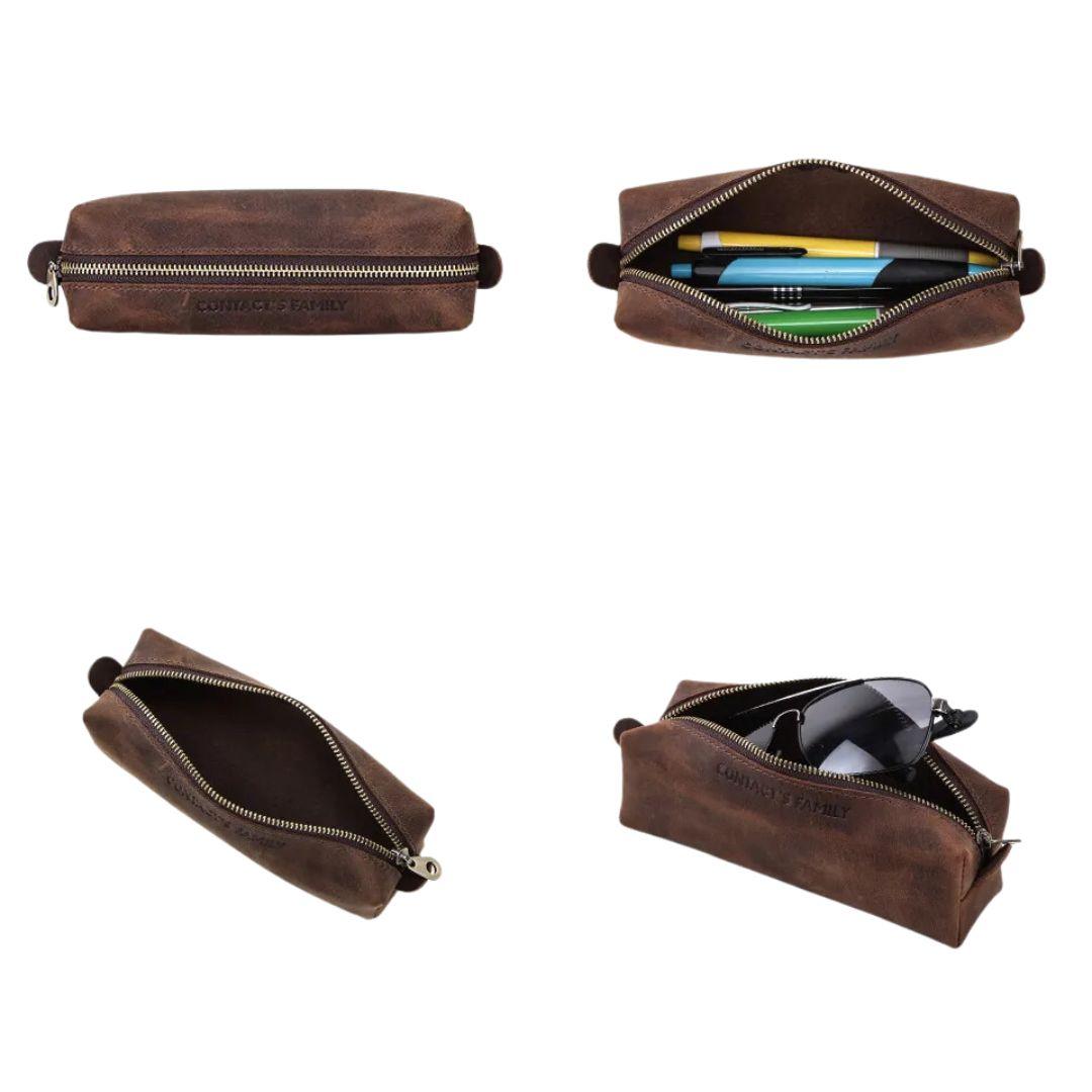 Estojo de Couro Retrô: Durabilidade com Elegância" "Proteção Sofisticada: Estojo de Couro para Canetas" "Elevando o Estilo: Estojo de Couro Vintage" "Seus Instrumentos, Sua Elegância: Estojo de Couro" "Durabilidade com Charme: Estojo de Couro Genuíno Estojo de Couro Durabilidade e Estilo Proteção para Canetas Acessório de Escrita Couro Genuíno Estilo Retrô Estojo para Lápis Resistência ao Tempo Elegância Cotidiana Proteção para Instrumentos