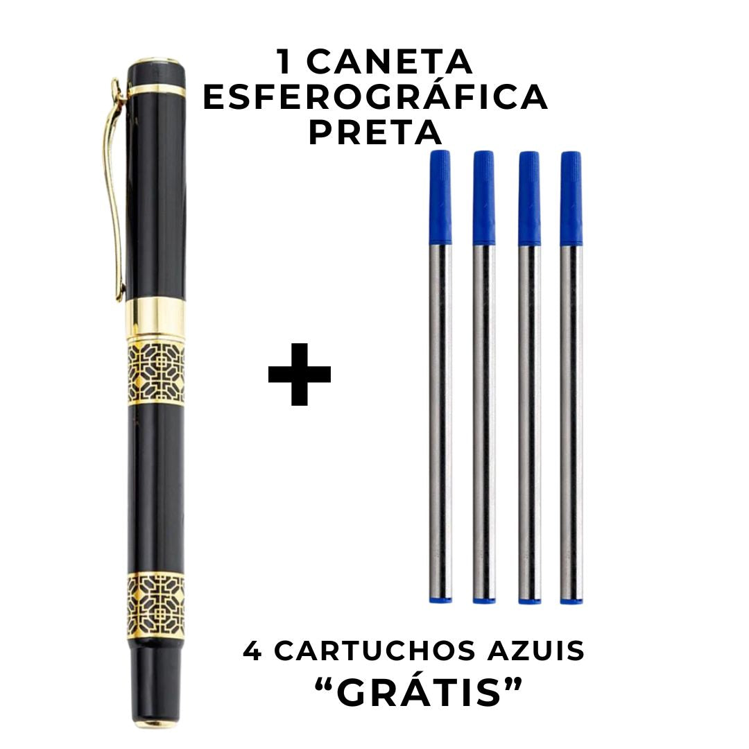 Caneta Esferográfica Retrô possui especificações de primeira linha: a ponta da caneta é feita de aço inoxidável, com ótima ponta para escrita de 0,5 mm. A construção metálica é aprimorada com um design exclusivo de textura de madeira, proporcionando uma experiência de escrita incomparável. Calculada cuidadosamente para um equilíbrio ideal, esta caneta esferográfica é perfeita para longos períodos de escrita.