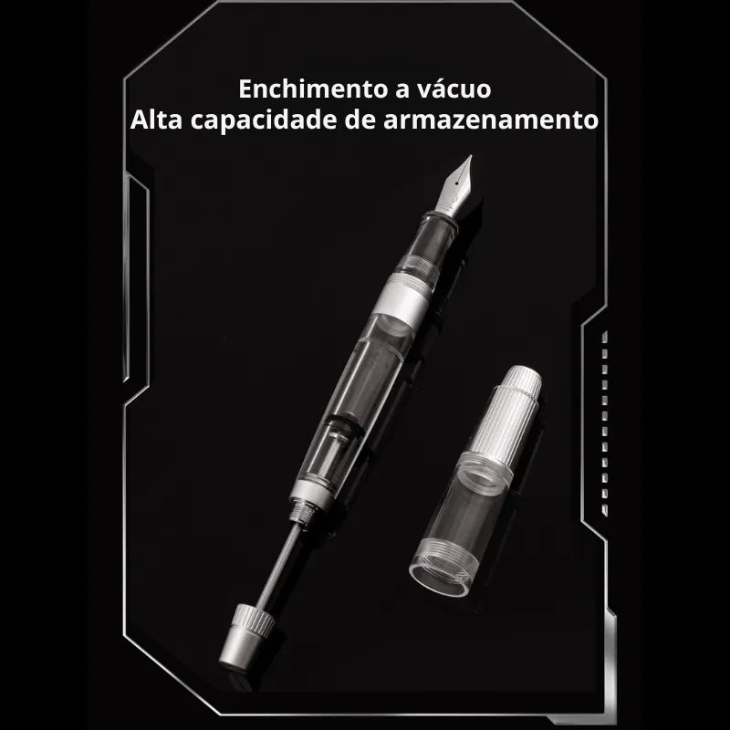 Caneta Tinteiro com Enchimento a Vácuo Caneta de Escrita Suave e Precisa Caneta Tinteiro de Alta Qualidade Elegância e Tecnologia na Escrita Caneta de Presente Sofisticada, Caneta tinteiro Caneta de enchimento a vácuo Caneta de escrita suave Caneta de metal Caneta de presente