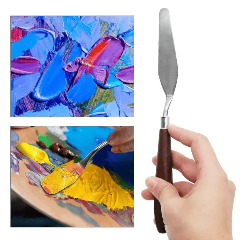 Eleve suas habilidades artísticas com nosso Conjunto de Paletas em Aço Inoxidável. Projetado para artistas e entusiastas da pintura e decoração, este conjunto de ferramentas oferece versatilidade e durabilidade para uma variedade de projetos criativos.