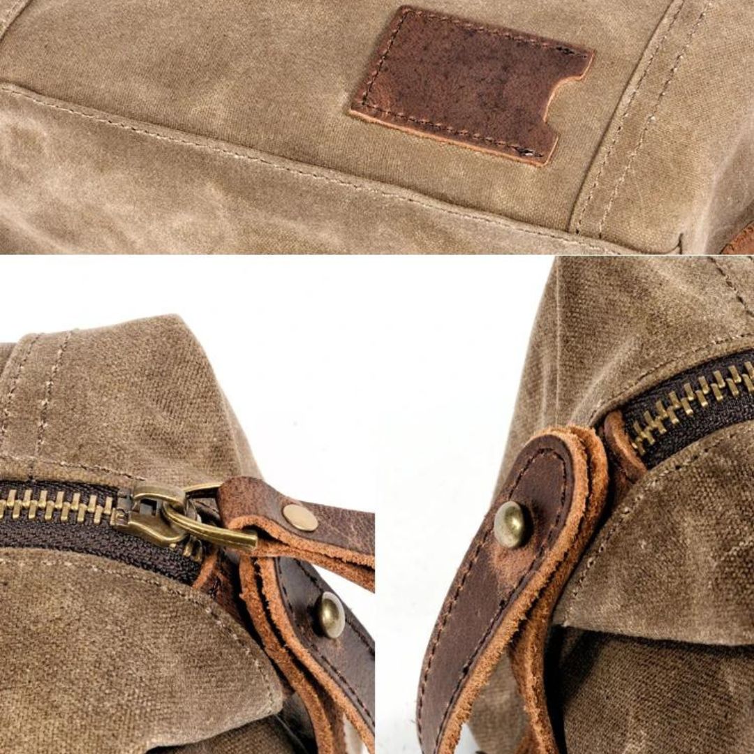 Explore o mundo com estilo e organização! Nossa Bolsa Organizadora de Lona para Viagem é feita com lona de alta qualidade e possui um fechamento de zíper durável para manter seus pertences seguros. O design vintage inspirador irá adicionar um toque único às suas aventuras.