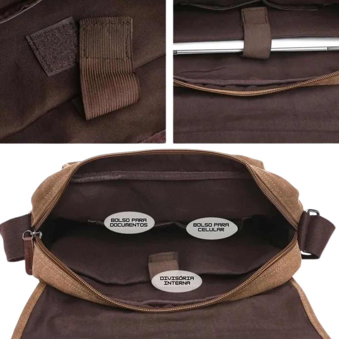 Bolsa Casual Masculina possui especificações que incluem bolso interno com zíper feito com forro de poliéster e material principal Oxford. Disponível nos tamanhos pequeno, médio e grande, a bolsa pode guardar sua carteira, iPad, celular, chaves e muito mais. Use-a confortavelmente como ombro ou bolsa e carregue seus itens essenciais com facilidade.