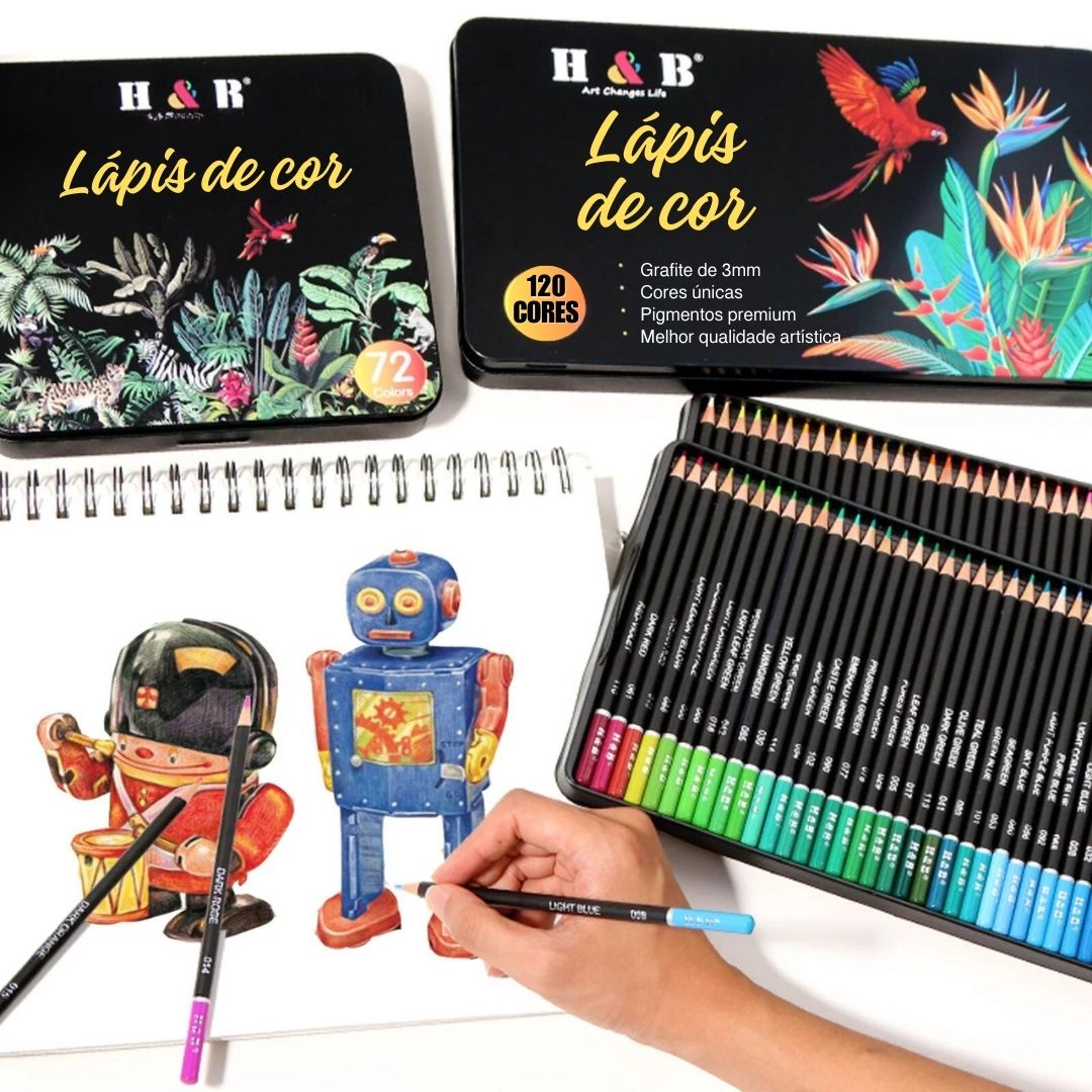 Lápis de cor de Núcleo Macio é um lápis premium com grafite colorido e um pacote em caixa de lata. Suas pontas macias permitem um fácil afiamento e garantem que não quebrem, rachem ou esfarelem. Experimente uma experiência artística única com estes lápis!Lápis de cor de Núcleo Macio é um lápis premium com grafite colorido e um pacote em caixa de lata. Suas pontas macias permitem um fácil afiamento e garantem que não quebrem, rachem ou esfarelem. Experimente uma experiência artística única com estes lápis!