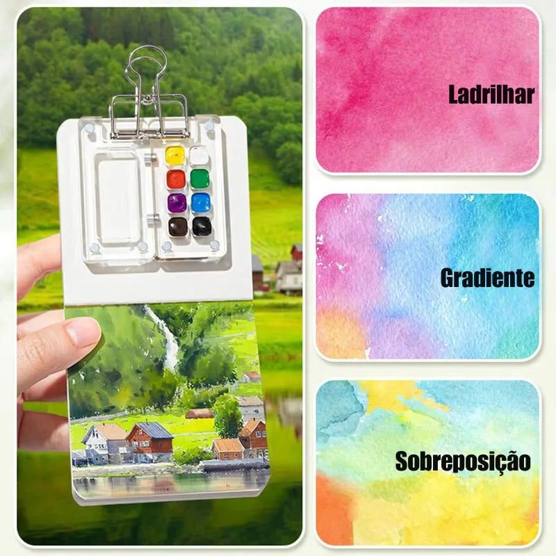 Paleta de aquarela portátil
Paleta acrílica compacta
Estojo para tinta de aquarela
Ferramentas de pintura ao ar livre
Paleta magnética para aquarela
Conjunto de pintura portátil Mini Paleta de Aquarela Acrílica Portátil, com design compacto e fecho magnético. Disponível em versões com 8 ou 15 compartimentos, perfeita para pinturas ao ar livre. Feita de acrílico durável, fácil de transportar e limpar. Ideal para artistas, estudantes de arte e entusiastas da pintura.