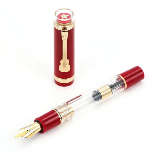 Caneta Tinteiro Luxo Guitarra Design Exclusivo para Amantes da Música Caneta de Escrita Suave e Precisa Caneta Tinteiro Ergonômica Caneta de Luxo para Escritório, Caneta tinteiro Caneta de luxo Caneta inspirada em música Caneta de escrita suave Caneta de plástico resistente
