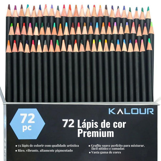 Lápis de Cor Premium Altamente Pigmentado! Experimente a incrível combinação da suavidade do grafite 2B e a variedade de cores disponíveis neste lápis. Deixe sua imaginação voar ao usar este produto de alta qualidade.