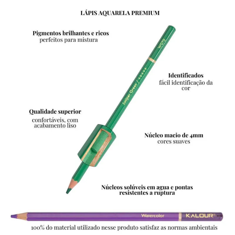 Lápis aquarela profissional Conjunto de lápis aquarela 72 cores Lápis solúvel em água Ferramentas de desenho aquarela Lápis de cor vibrante para aquarela Lápis Aquarela Profissional: Cores Vibrantes e Duradouras Conjunto de 72 Cores para Resultados Profissionais Descubra a Magia da Aquarela com Lápis Solúveis em Água Controle e Suavidade no Desenho Artístico Eleve Suas Criações com Lápis Aquarela de Alta Qualidade