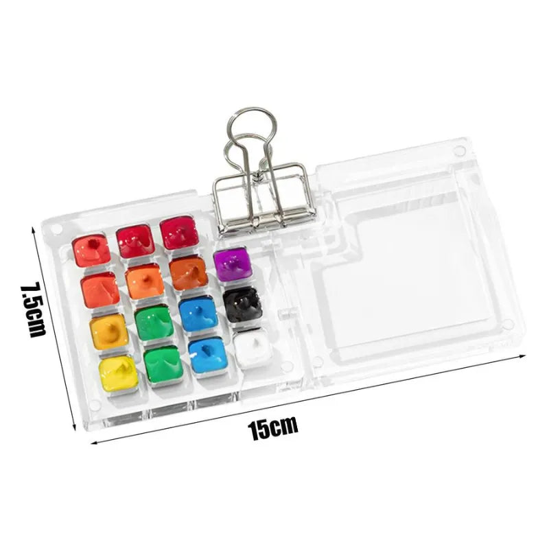 Paleta de aquarela portátil
Paleta acrílica compacta
Estojo para tinta de aquarela
Ferramentas de pintura ao ar livre
Paleta magnética para aquarela
Conjunto de pintura portátil Mini Paleta de Aquarela Acrílica Portátil, com design compacto e fecho magnético. Disponível em versões com 8 ou 15 compartimentos, perfeita para pinturas ao ar livre. Feita de acrílico durável, fácil de transportar e limpar. Ideal para artistas, estudantes de arte e entusiastas da pintura.