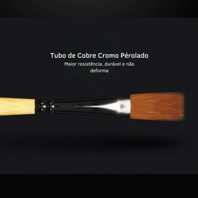 Conjunto de Pincéis de Náilon - Existem muitos tipos de pincéis para atender aos requisitos básicos da pintura. Cabeças planas, cabeças redondas e cabeças pontiagudas. Ao mesmo tempo, evita o trabalho de escolher uma variedade de pincéis. Adota náilon importado e o tubo da caneta é revestido com tubo de cobre. A atmosfera geral de alta qualidade!&nbsp;