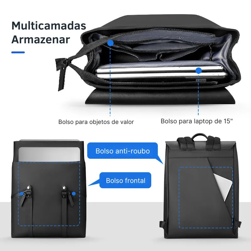 Mochila Masculina Oxford Mochila Fashion Antirroubo Mochila de Negócios à Prova D'Água Mochila Versátil para Laptop Mochila Unissex Fashion, Mochila masculina Mochila Oxford Mochila antirroubo Mochila à prova d'água Mochila para laptop
