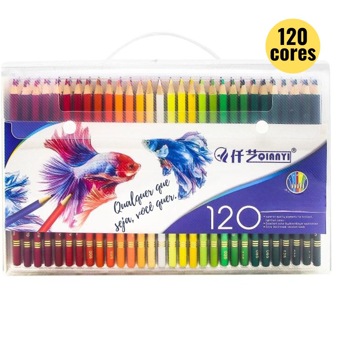 Lápis de Cor Profissional a Óleo - a melhor ferramenta para artistas e criativos! Experimente as cores vibrantes e a aplicação fácil e suave graças à sua mistura única de óleo e design confortável. Chega de interrupções no seu fluxo criativo, pois este lápis pode suportar até as pressões mais fortes!