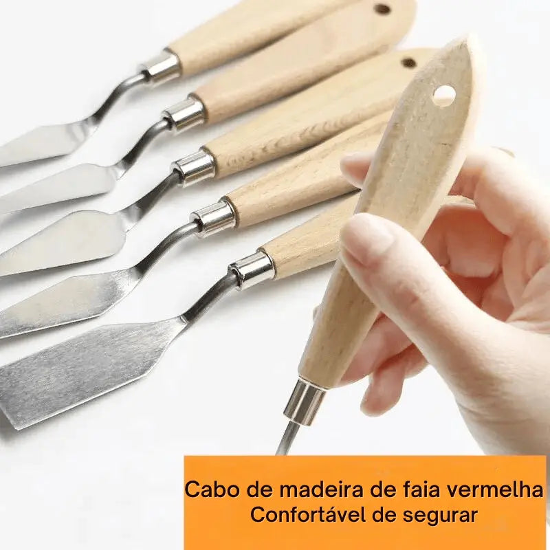Conjunto de Espátulas para Pintura a Óleo