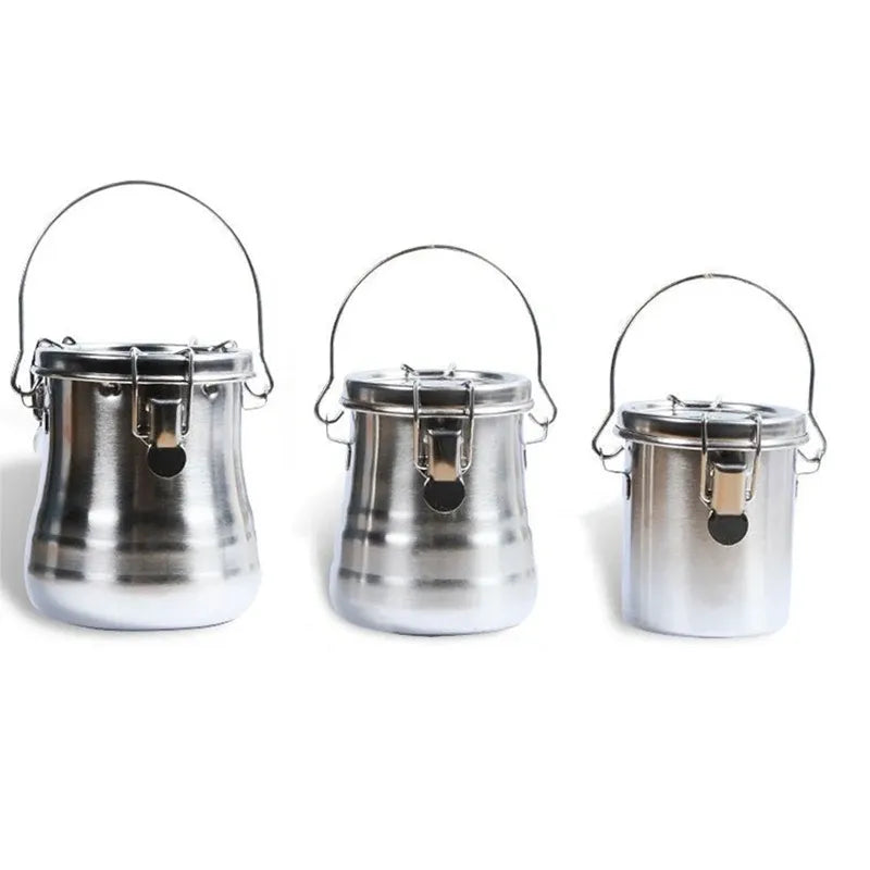 Baldes de aço inoxidável com filtro removível e tampa vedada para pintura
Baldes artísticos em tamanhos pequeno, médio e grande, ideais para pintura ao ar livre