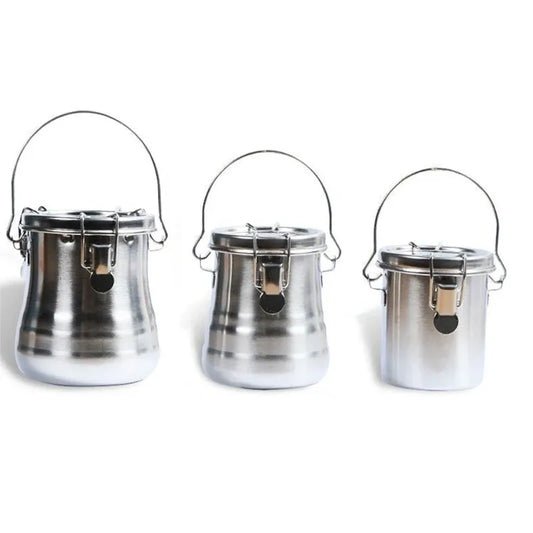 Baldes de aço inoxidável com filtro removível e tampa vedada para pintura
Baldes artísticos em tamanhos pequeno, médio e grande, ideais para pintura ao ar livre