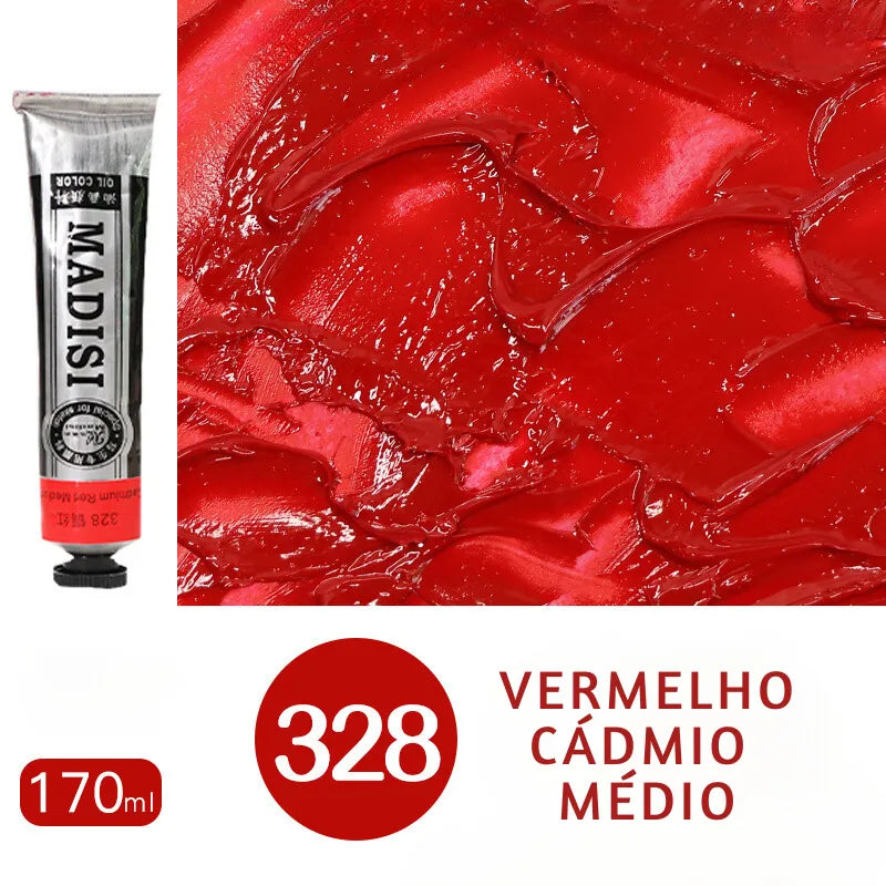 Tinta a Óleo de Alta Qualidade para Artistas - Tubo Grande de Alumínio, Ideal para Tela